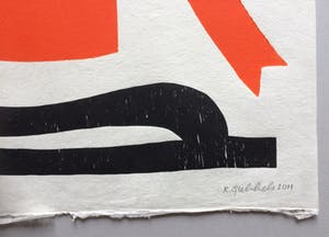 Klaas Gubbels - houtdruk ‘Baselitz’ - 2011 - oplage 40 ex. kopen? Bied vanaf 525!