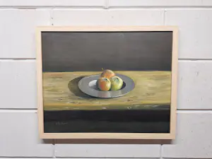 Henk Poeder - Stilleven met Appels op een Fruit Schaal kopen? Bied vanaf 125!
