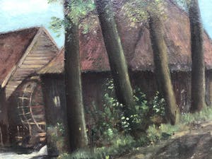 Niet of onleesbaar gesigneerd - Opwettende watermolen. kopen? Bied vanaf 1!