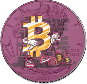 1 OZ Silver coin 'Bitcoin on the road' kaufen? Bieten Sie von 40!