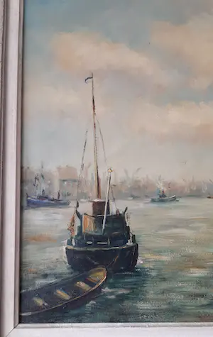 Han Meijdam - Gezicht op de haven van Rotterdam kopen? Bied vanaf 150!