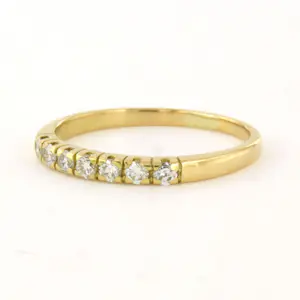 18k geelgouden ring met briljant geslepen diamant tot. 0.24ct – F/G - VS/SI kopen? Bied vanaf 210!