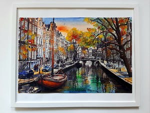 Elena Polyakova - ELVA - Herfst gracht in Amsterdam kopen? Bied vanaf 65!