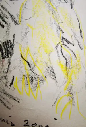 Jan Sierhuis - Krijt tekening voorstelling Vrouw/Man kopen? Bied vanaf 1!
