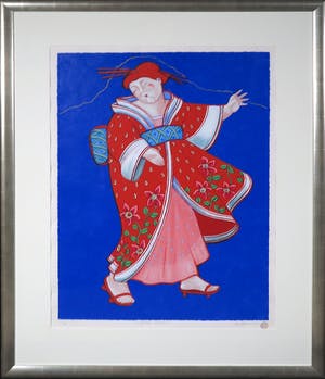 Ada Breedveld - Zeefdruk, Geisha - Ingelijst (Groot) kopen? Bied vanaf 50!