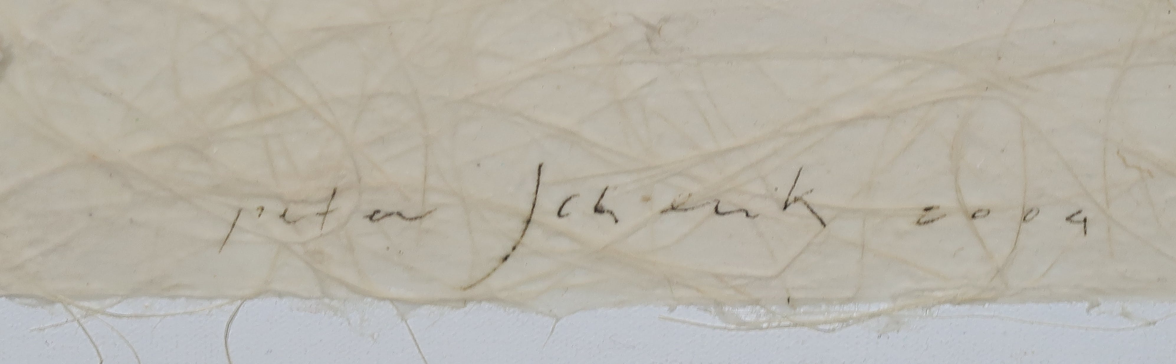 Peter Schenk - Gemengde techniek op doek, Compositie met koper en bamboe kopen? Bied vanaf 200!