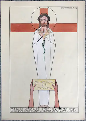 Jos Speybrouck - Via Crucis en de VII Weeën van Maria - 21 ingekleurde litho's - 1928 kopen? Bied vanaf 125!