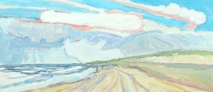 Paul Overhaus - Acryl op board, Zeegezicht - Ingelijst kopen? Bied vanaf 70!