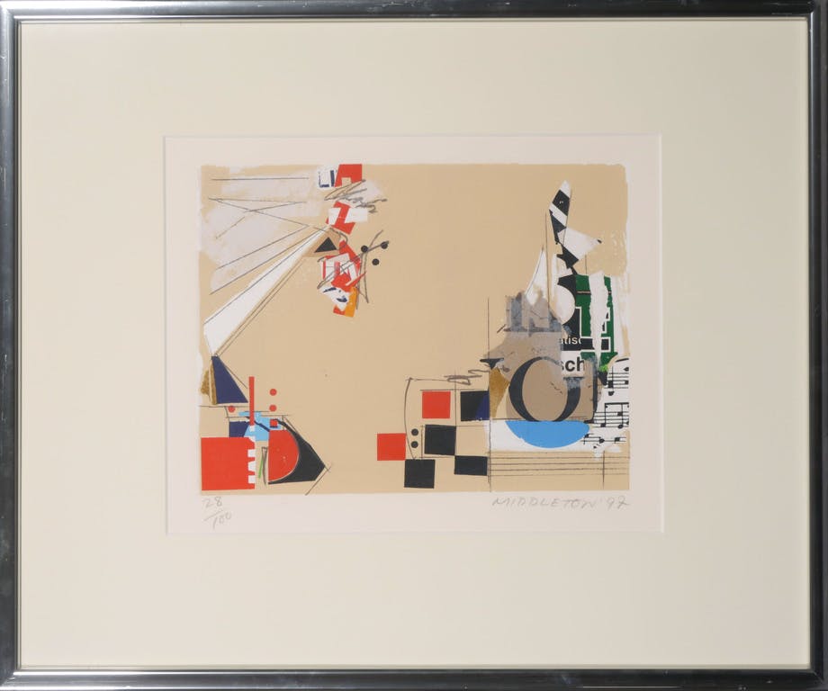 Sam Middleton - Sam Middleton: Zeefdruk, Compositie II - Ingelijst kopen? Bied vanaf 20!