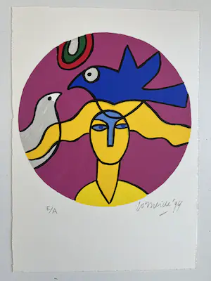 Corneille - Droombeelden - Handgesigneerd Zeefdruk + stempel Atelier Corneille op de rug - kopen? Bied vanaf 120!