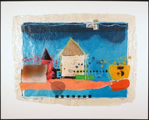 Theo Koster - Zeefdruk en collage, India I (Groot) kopen? Bied vanaf 1!