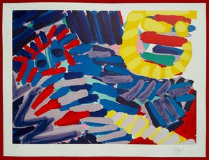 Karel Appel - Blue Animal with Sunshine Head, litho kopen? Bied vanaf 550!