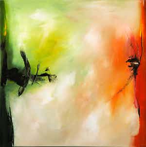 Christiane Middendorf - Acryl op doek, Abstract V (Groot) verkocht voor € 1!