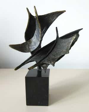 Bernadette Leijdekkers - Bronzen beeld "Wind in de zeilen" verkocht voor € 70!