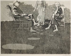 Aat Verhoog - Ets, Zonder titel - Ingelijst kopen? Bied vanaf 1!