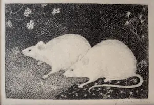 Jan Mankes - Originele Heliogravure - 2 Muizen 1923 kopen? Bied vanaf 75!
