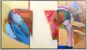 Loes Kurpershoek - Acryl op Doek, Zonder titel, (Zeer Groot) verkocht voor € 1!