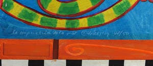 Clemens Briels - Gemengde techniek op papier (bevestigd op doek), La emperatriz de la mar (Groot) kopen? Bied vanaf 250!