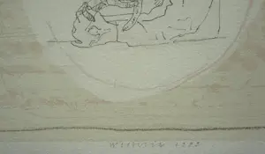 Co Westerik - handgesigneerde kleurenlitho | 'Zelfportret met poes' | 1989 kopen? Bied vanaf 200!