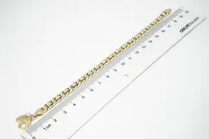 18 - Aparte 14Krt ged. gouden fantasie armband - gekeurd - zilveren ringetjes! kopen? Bied vanaf 110!