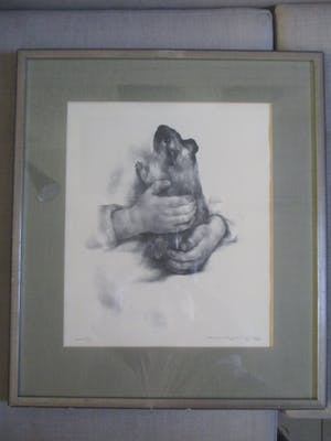 Aart van Dobbenburgh - Grote ingelijste litho "Marthy" kopen? Bied vanaf 60!
