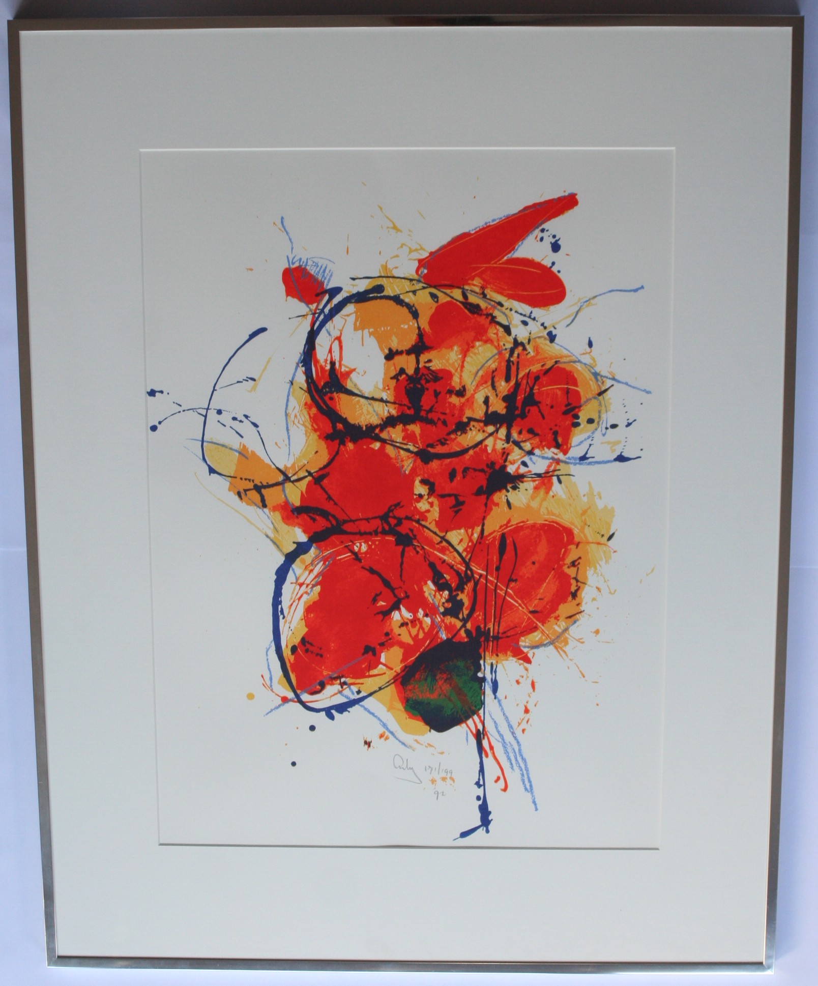 Arty Grimm - zeefdruk - gesigneerd - 171/199 - 1992  verkocht voor € 50!