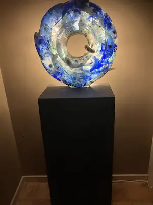 Richard Price - Open glasschaal met vissendecor kopen? Bied vanaf 800!