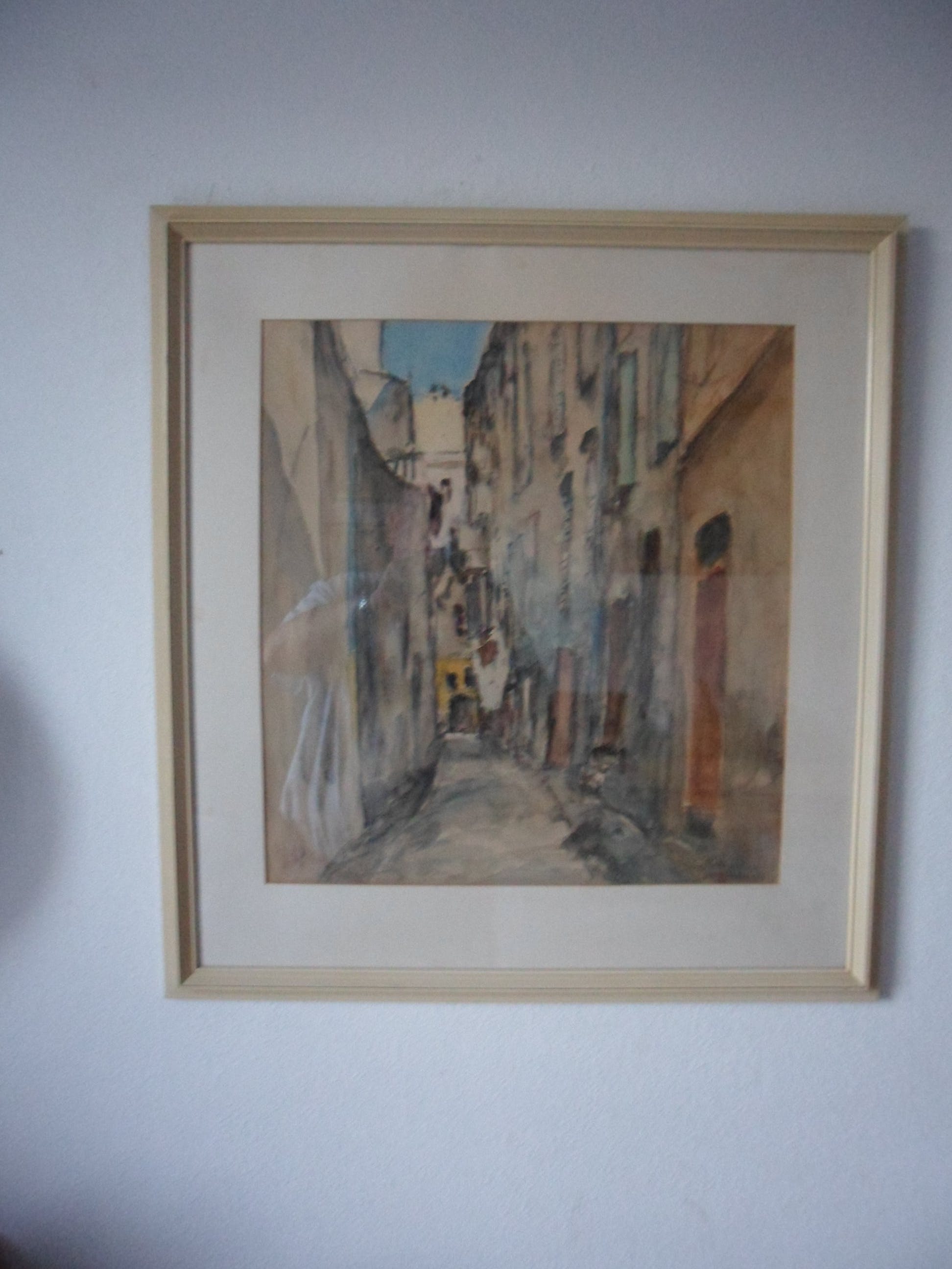 Niet of onleesbaar gesigneerd - Aquarel: doorkijk in een straatje" kopen? Bied vanaf 1!