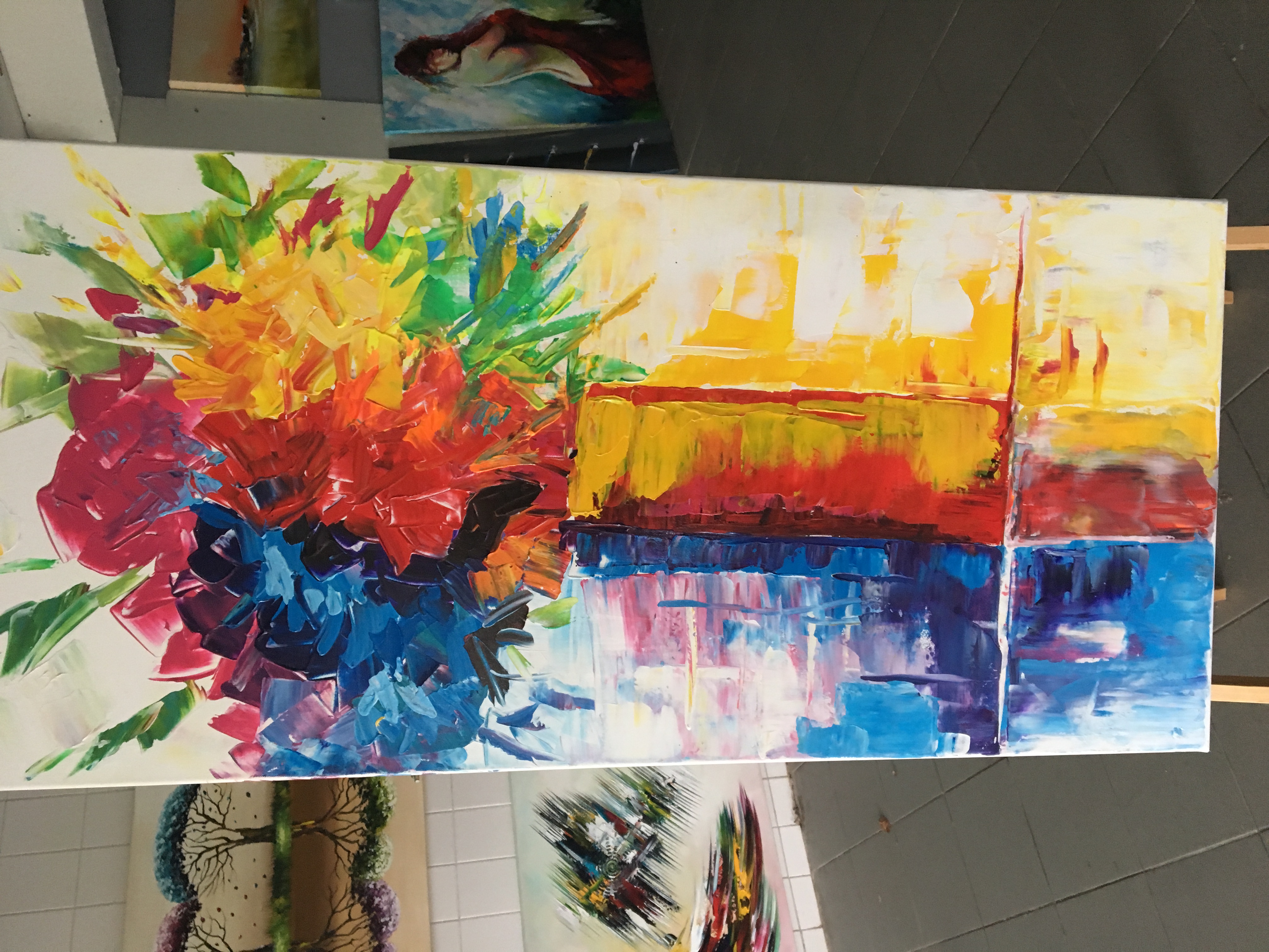 Niet of onleesbaar gesigneerd - Alex L.- Fantasie bloemen kopen? Bied vanaf 1!