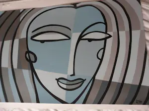 Jacqueline Schäfer - Kleurenzeefdruk HET GELUK IN ZILVER---zeer groot!! kopen? Bied vanaf 70!