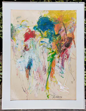 Buy Jan van Lokhorst - Abstracte compositie, gemengde techniek op karton (groot)? Bid from 575!