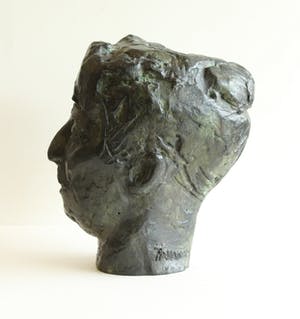 Charlotte van Pallandt - Bronzen beeld: Klein portret Truus II, ontwerp 1959 kopen? Bied vanaf 595!