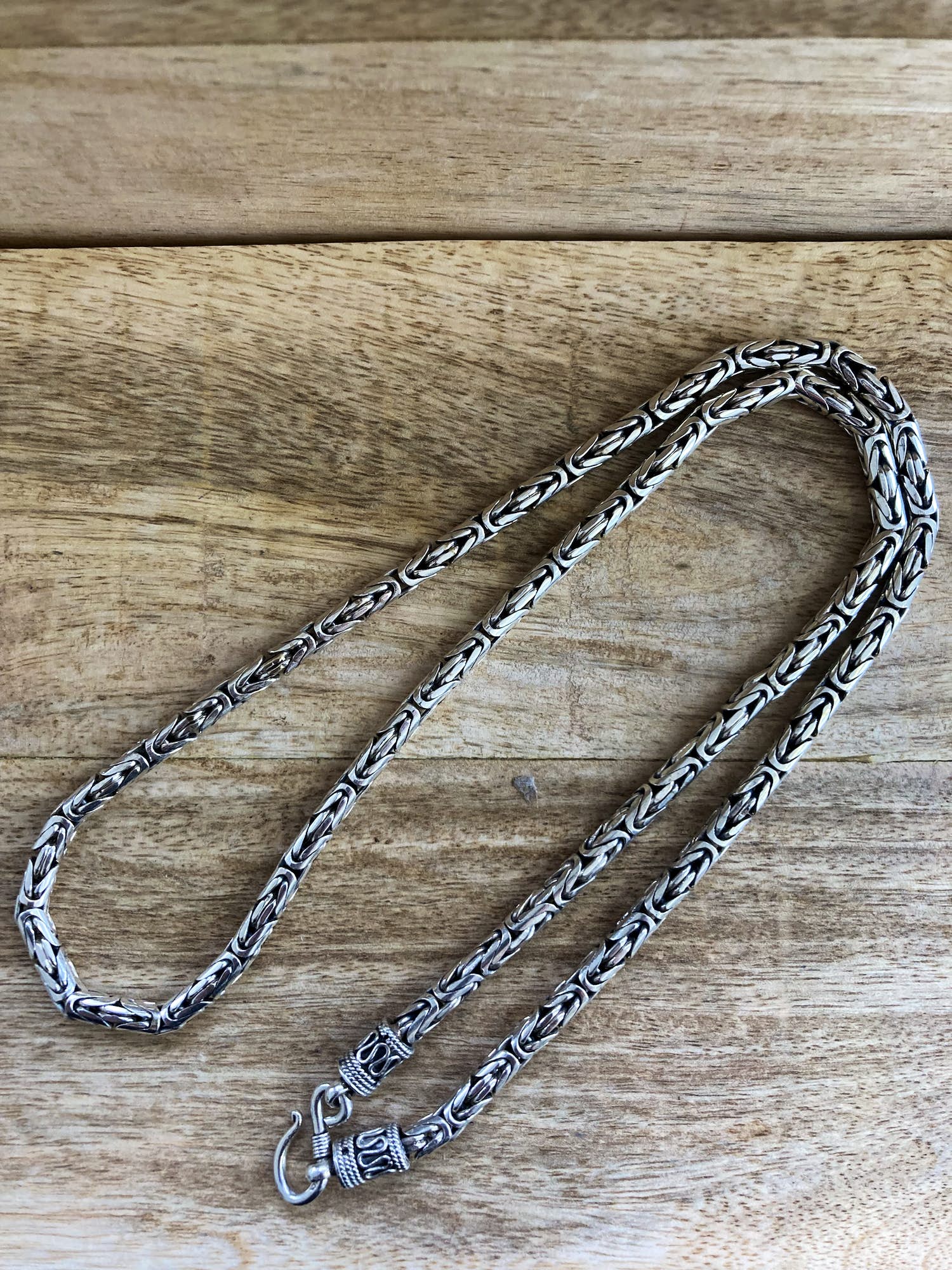 Zilveren koningsschakel ketting met haak sluiting kopen? Bied vanaf 125!