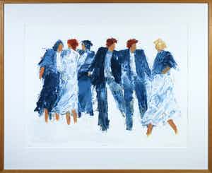 Wil Willemsen - Zeefdruk, Let's Party - Ingelijst (Groot) verkocht voor € 50!