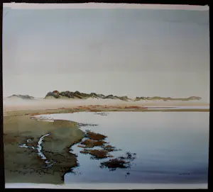 Gerrit Neven - Aquarel: Wadden I - 1991 kopen? Bied vanaf 350!