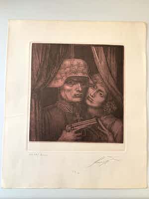 Ernst Fuchs - Der Soldat und sein Engel verkocht voor € 65!