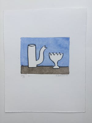 Klaas Gubbels - ets met aquarel ingekleurd - oplage X kopen? Bied vanaf 225!