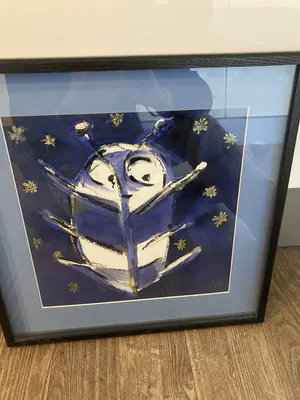 Liduine Wauters - Acryl op board ‘ Bang in ‘t donker’ kopen? Bied vanaf 40!