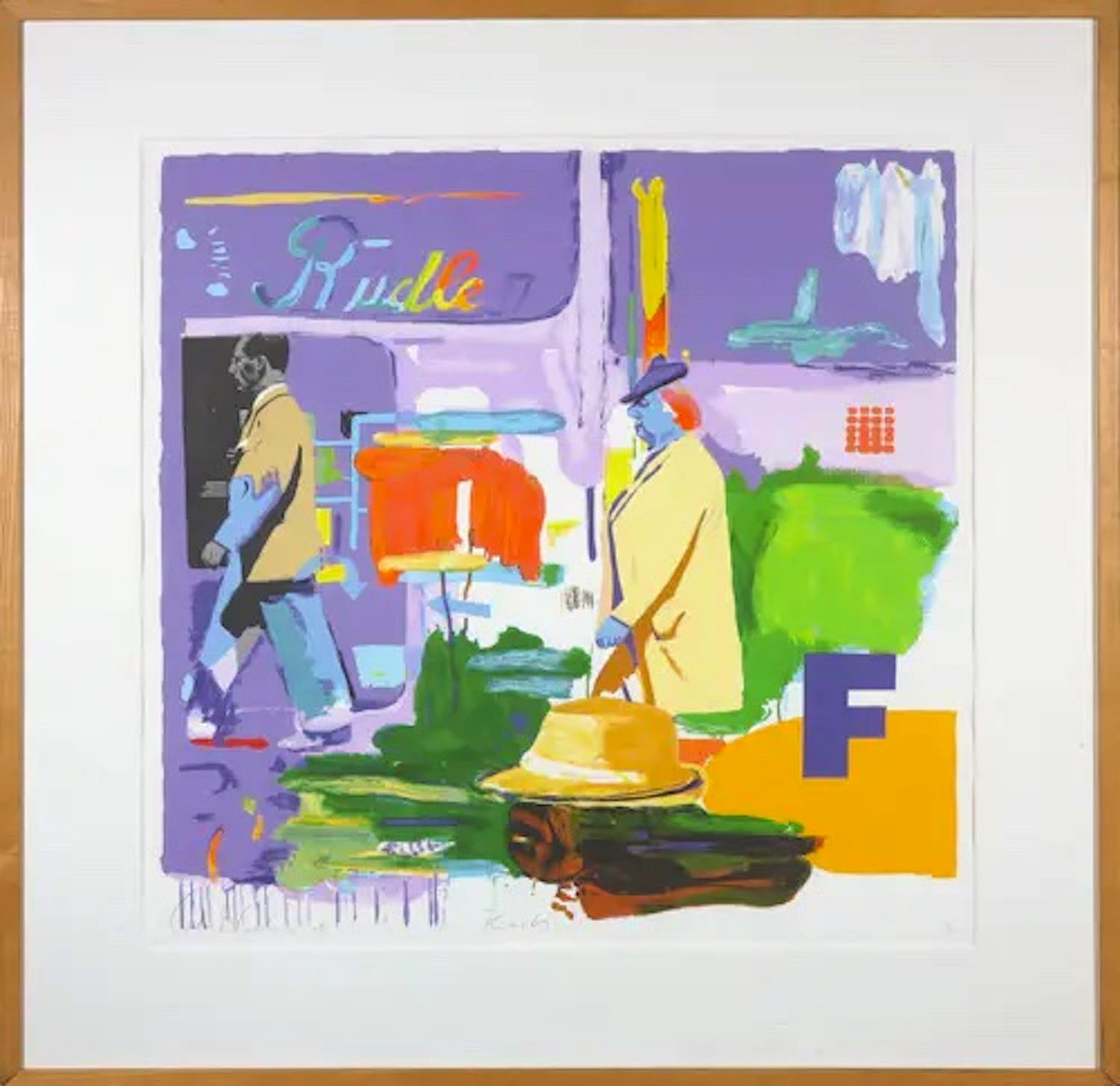 Carlos Blaaker - Zeefdruk, Rush - Ingelijst verkocht voor € 50!