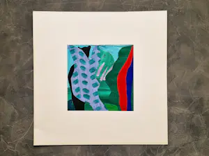 Johan Haanstra - “de Nieuwe Groep” papier collage en gouache "Warm II" gesigneerd ZELDZAAM! kopen? Bied vanaf 149!