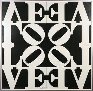 Robert Indiana - Gesigneerde druk, Love - Ingelijst kopen? Bied vanaf 1!