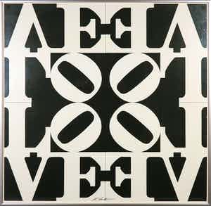 Robert Indiana - Gesigneerde druk, Love - Ingelijst verkocht voor € 1!