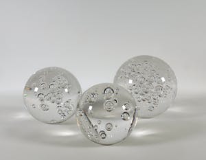 Floris Meydam - Set van drie serica bollen met luchtbellen kopen? Bied vanaf 100!