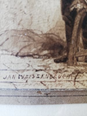 Jan Weissenbruch - Kunstwerk in Oost Indische Inkt kopen? Bied vanaf 105!