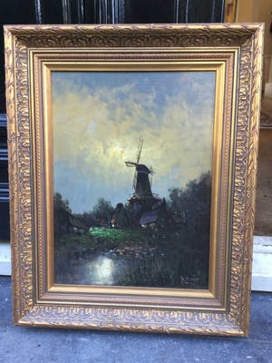 Wilhelm Frederik Smit - C2505 Dorpsgezicht met molen kopen? Bied vanaf 75!