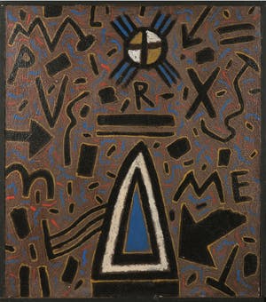 Ferenc Gogos - Acryl en polymer op paneel, Tuinhuisje - Ingelijst kopen? Bied vanaf 250!