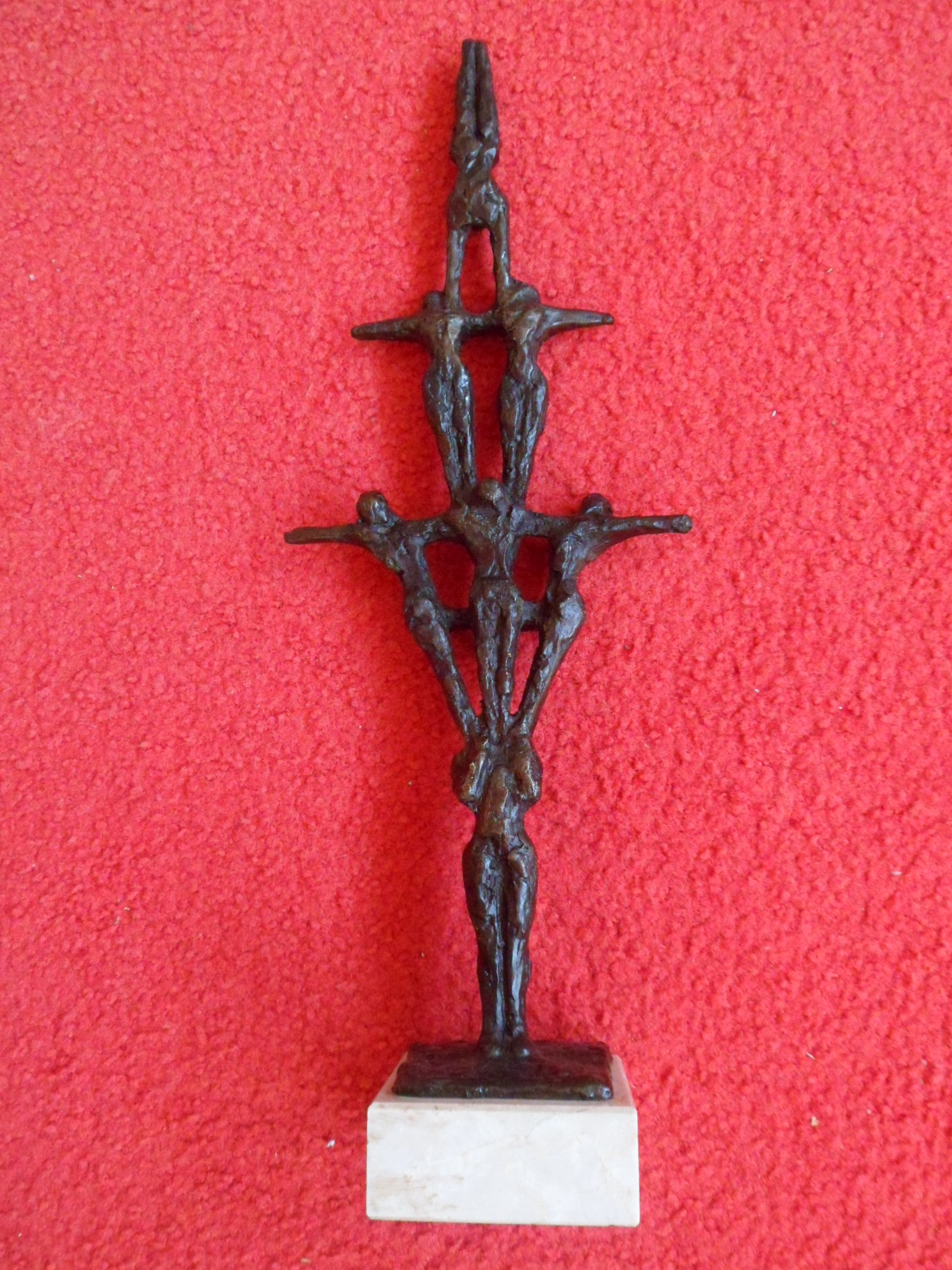 John Bier - De acrobaten.Brons beeld.Inclusief sokkel. kopen? Bied vanaf 115!