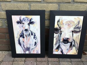 Niet of onleesbaar gesigneerd - Twee keer een koe. kopen? Bied vanaf 1!