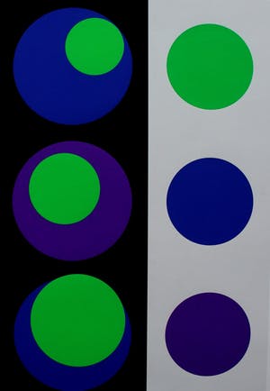 Genevieve Claisse - Giclee: Composition géométrique Cercles - 2015 kopen? Bied vanaf 175!