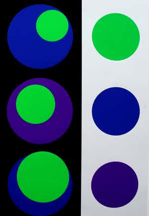 Genevieve Claisse - Giclee: Composition géométrique Cercles - 2015 verkocht voor € 175!